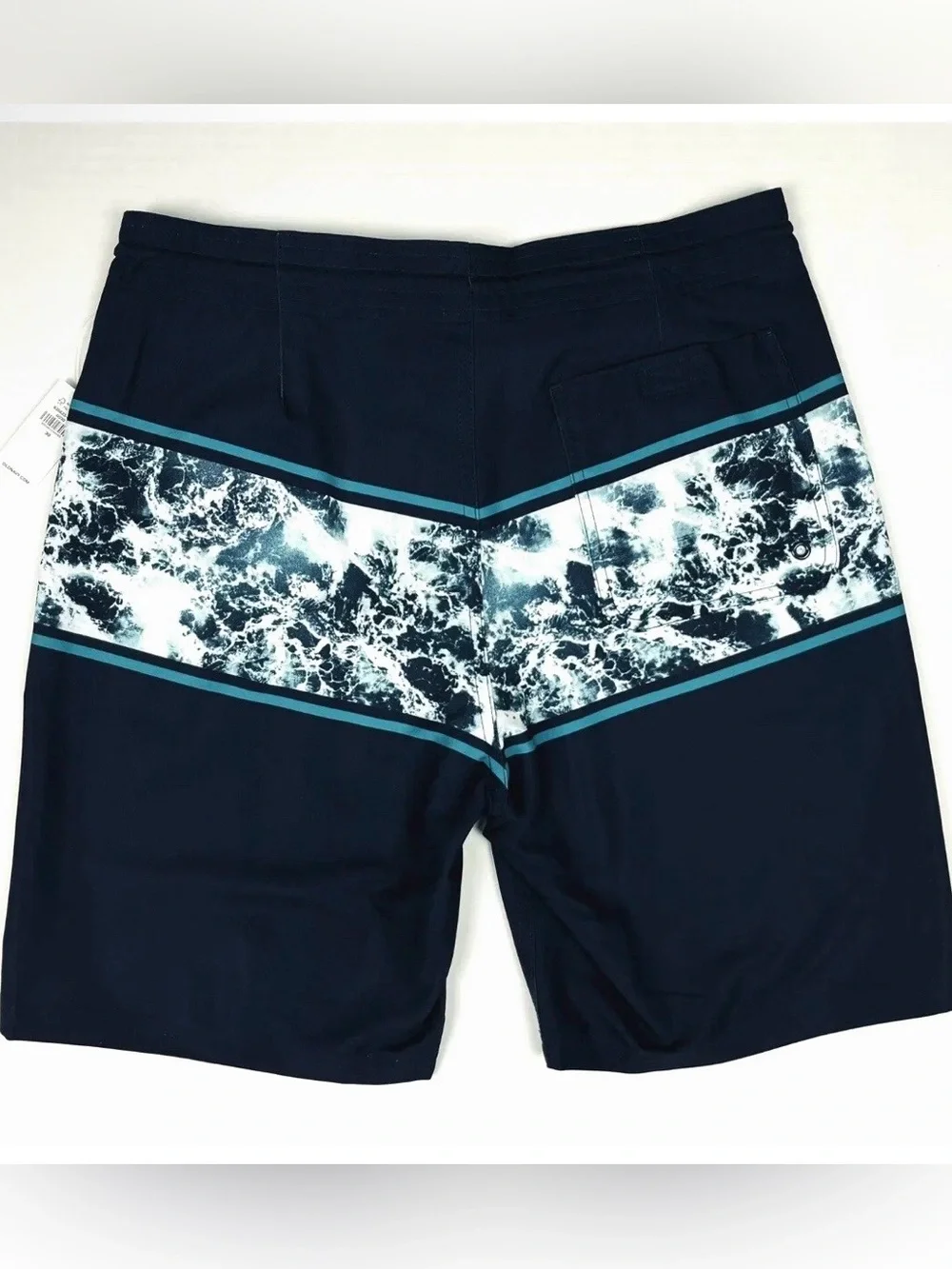 Old Navy Board Shorts Men’s Size 30 Blue White Beach Surf Swim Trunks UPF NWT